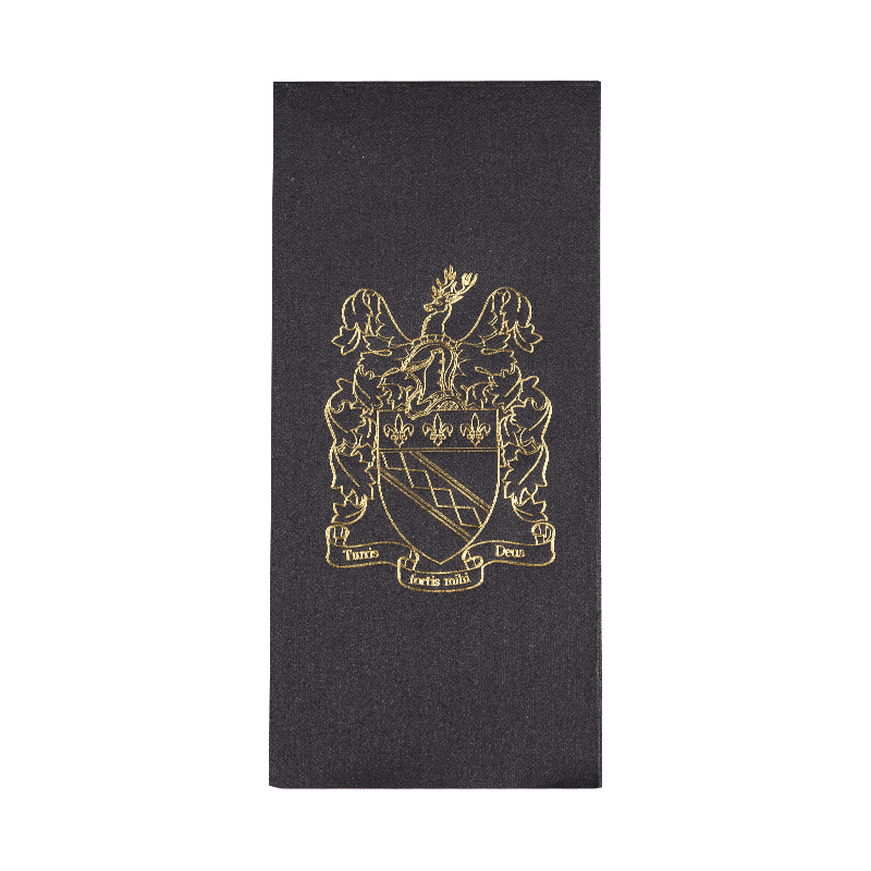 43x30 Soft Black Airlaid Napkin Hot Stamping SJ2302